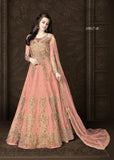 APPEALING HEAVY EMBROIDERED INDIAN WEDDING GOWN ( DELIVERY IN 3 WEEKS ) - Asian Party Wear