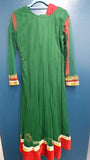 Green Desi Indian Wedding Style Anarkali Gown - Asian Party Wear