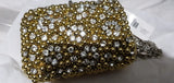 Gold & White Pearl Diamond Clutch Bag - Asian Party Wear