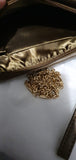 Gold & White Pearl Diamond Clutch Bag - Asian Party Wear