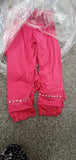 GIRLS H/PINK DIAMANTE LACE LEGGINGS (2-14 YEARS) - Asian Party Wear