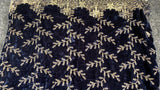 Navy Blue Embroidered Winter Shawl - Asian Party Wear