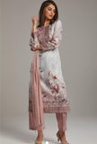 Ash Rose Pink Printed Pakistani Designer Warm Wool Salwar Suit - Asian Party Wear