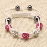 CHILDREN CRYSTAL BALL BRACELET (6 COLOURS, WHITE/PINK/ THREADED) - Asian Party Wear