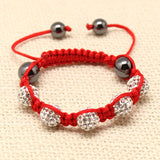 CHILDREN CRYSTAL BALL BRACELET (6 COLOURS, WHITE/PINK/ THREADED) - Asian Party Wear