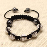 CHILDREN CRYSTAL BALL BRACELET (7 COLOURS, BLACK THREADED) - Asian Party Wear