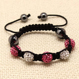 CHILDREN CRYSTAL BALL BRACELET (7 COLOURS, BLACK THREADED) - Asian Party Wear