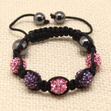 CHILDREN CRYSTAL BALL BRACELET (7 COLOURS, BLACK THREADED) - Asian Party Wear