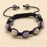 CHILDREN CRYSTAL BALL BRACELET (7 COLOURS, BLACK THREADED) - Asian Party Wear