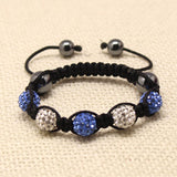 CHILDREN CRYSTAL BALL BRACELET (7 COLOURS, BLACK THREADED) - Asian Party Wear