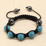 CHILDREN CRYSTAL BALL BRACELET (7 COLOURS, BLACK THREADED) - Asian Party Wear