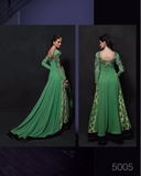 5005 RANGSUTRA GREEN FLASH ANARKALI STYLE WEDDING DRESS - Asian Party Wear