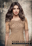 H5148 -GOLD HEROINE PRIYANKA CHOPRA HIT SALWAR KAMEEZ - Asian Party Wear