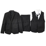 WEDDING BOYS SUIT BLACK 5 PIECE SUIT - Asian Party Wear