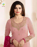 Hot Pink Heavy Designer Party Wear - Asian Party Wear