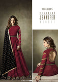 Red Aline Dress Indian Anarkali Gown - Asian Party Wear