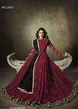 Red Aline Dress Indian Anarkali Gown - Asian Party Wear