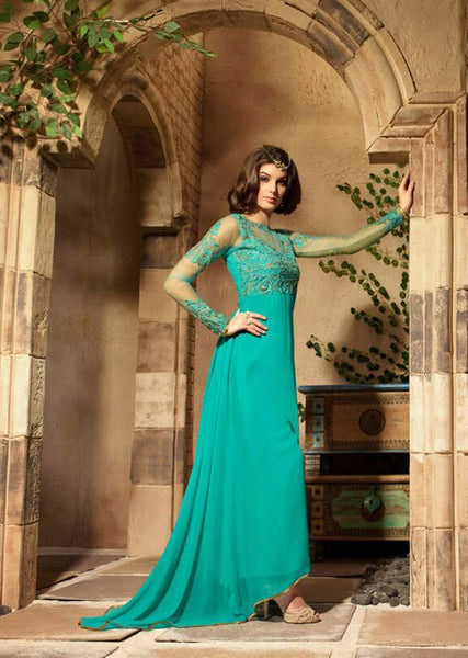 3105 GREEN MAISHA INFINITY EMBROIDERED EID SUIT - Asian Party Wear