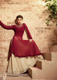 3109 RED MAISHA INFINITY EMBROIDERED EID SUIT - Asian Party Wear