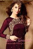 BEST SELLER 3103-F PLUM MAISHA ORIGINAL ADDICTION SUIT - Asian Party Wear