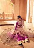 4504 PURPLE AND BROWN MAISHA MASKEEN WEDDING WEAR LEHENGA - Asian Party Wear