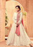 ZMS4506 WHITE MAISHA MASKEEN DESIGNER WEDDING WEAR GOWN - Asian Party Wear