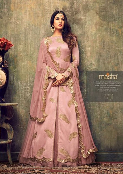 MZ4701 PINK MAISHA AZARA BRIDAL WEDDING WEAR DRESS - Asian Party Wear