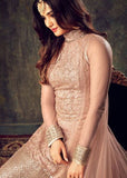 MZ4704 PEACH MAISHA AZARA BRIDAL WEDDING WEAR DRESS - Asian Party Wear