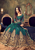 MZ4705 NAVY BLUE/GREEN MAISHA AZARA BRIDAL WEDDING WEAR DRESS - Asian Party Wear