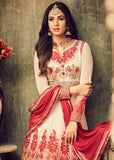 MZ4706 WHITE AND RED MAISHA AZARA BRIDAL WEDDING WEAR DRESS - Asian Party Wear