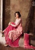 CORAL PINK MOHINI GLAMOUR VOL 34 SEMI STITCHED DESIGNER SALWAR SUIT - Asian Party Wear