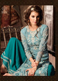 TURQUOISE MOHINI GLAMOUR VOL 34 SEMI STITCHED DESIGNER SALWAR SUIT - Asian Party Wear