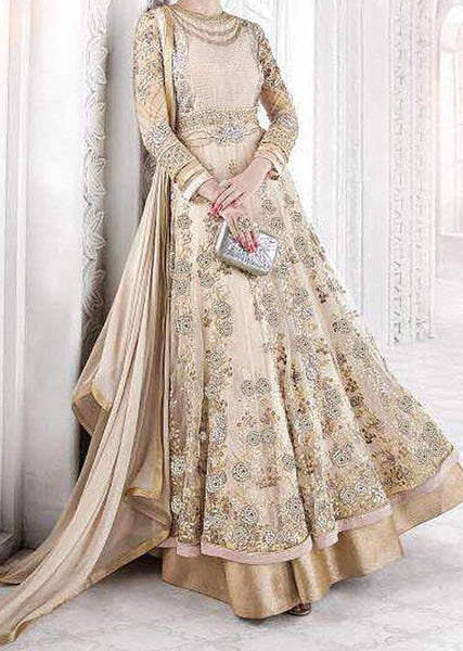 7209-B YELLOW GLOSSY SAPPHIRE MAXI WEDDING ANARKALI SUIT - Asian Party Wear