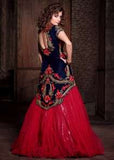 MP21001 Blue With Red Mohini Princess Wedding Wear - Asian Party Wear