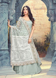 MINT INDIAN PAKISTANI WEDDING PARTY WEAR ANARKALI GOWN - Asian Party Wear