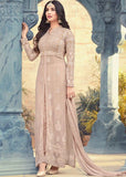 BEIGE INDIAN PAKISTANI PARTY WEAR SALWAR SUIT - Asian Party Wear