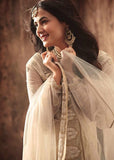 BEIGE PAKISTANI PARTY WEAR GHARARA PANT SUIT - Asian Party Wear