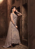 GREY EMBELLISHED TAIL DESIGNER EVENING GOWN - Asian Party Wear