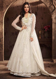 White Fairy Embellished Wedding Gown ( Large size) - Asian Party Wear