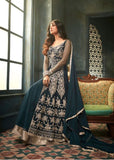 Sailor Blue Indian Party Wear Asian Anarkali Wedding Bridal Dress - Asian Party Wear