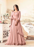 ZMZ4602-B PINK MAISHA ZARI DESIGNER WEDDING WEAR LEHENGA STYLE DRESS - Asian Party Wear