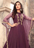 5204 PURPLE MAISHA ZUAAN WEDDING WEAR GOWN - Asian Party Wear