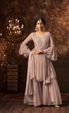 ASH ROSE INDIAN WEDDING GHARARA STYLE DRESS - Asian Party Wear