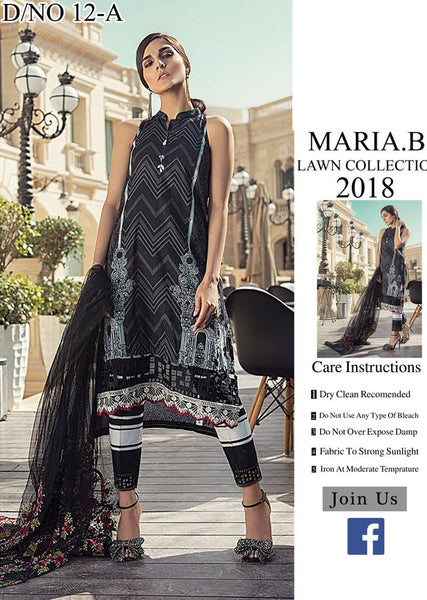 BLACK MARIA B LUXURY READY TO WEAR SPRING LAWN SUIT - Asian Party Wear