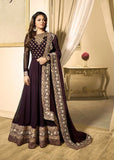 EID DRESS COLLECTION : PURPLE EMBELLISHED ANARKALI SUIT - Asian Party Wear