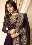 EID DRESS COLLECTION : PURPLE EMBELLISHED ANARKALI SUIT - Asian Party Wear