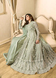 EID DRESS COLLECTION: NILE GREEN EMBELLISHED ANARKALI SUIT - Asian Party Wear