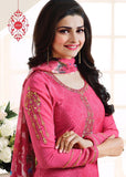 KS-4928 PINK KASEESH SILKINA FRENCH CREPE PARTY WEAR SUIT - Asian Party Wear