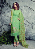 D4002 NILE GREEN MUMTAZ SAJAWAT PARTY WEAR SALWAR KAMEEZ - Asian Party Wear