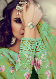 D4002 NILE GREEN MUMTAZ SAJAWAT PARTY WEAR SALWAR KAMEEZ - Asian Party Wear